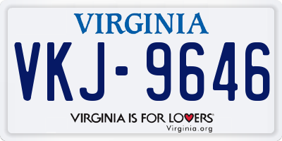 VA license plate VKJ9646