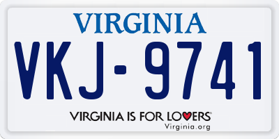 VA license plate VKJ9741