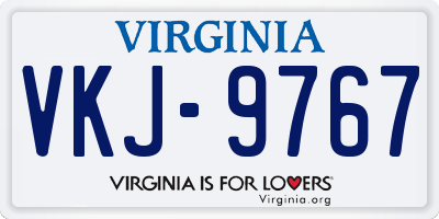 VA license plate VKJ9767