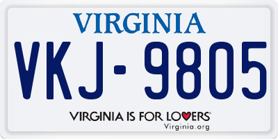 VA license plate VKJ9805