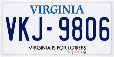 VA license plate VKJ9806