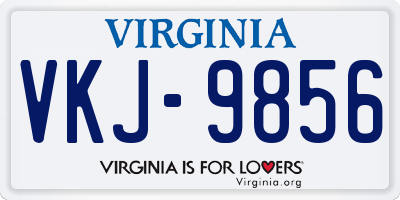VA license plate VKJ9856