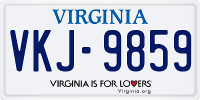 VA license plate VKJ9859