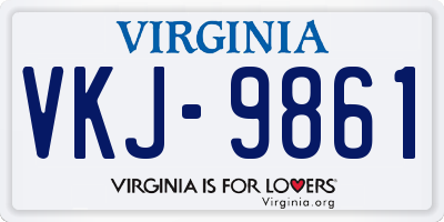 VA license plate VKJ9861