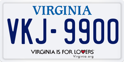 VA license plate VKJ9900
