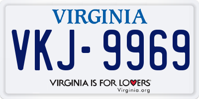 VA license plate VKJ9969