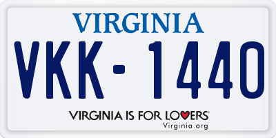 VA license plate VKK1440