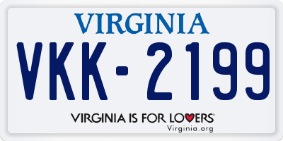VA license plate VKK2199