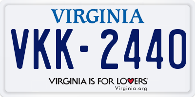 VA license plate VKK2440