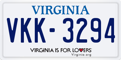 VA license plate VKK3294