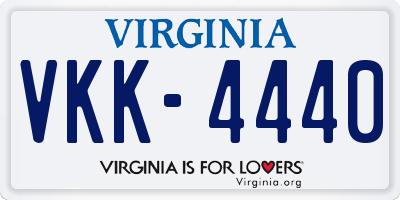 VA license plate VKK4440