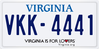 VA license plate VKK4441