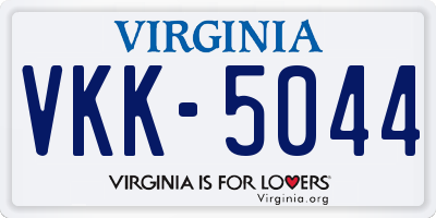 VA license plate VKK5044
