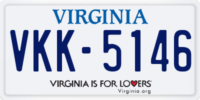 VA license plate VKK5146