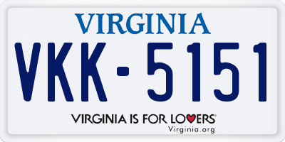 VA license plate VKK5151
