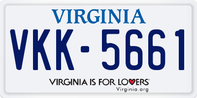VA license plate VKK5661