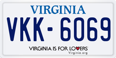 VA license plate VKK6069