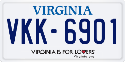 VA license plate VKK6901