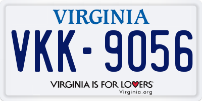 VA license plate VKK9056