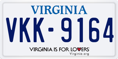 VA license plate VKK9164
