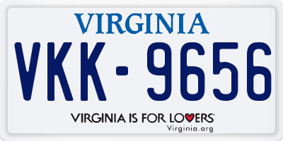 VA license plate VKK9656