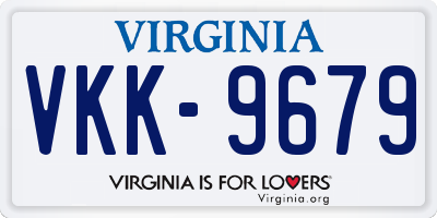 VA license plate VKK9679