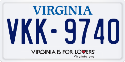 VA license plate VKK9740