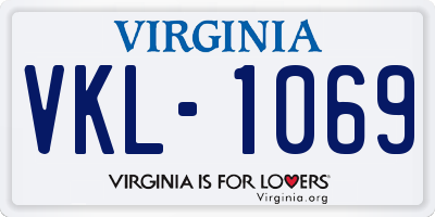 VA license plate VKL1069