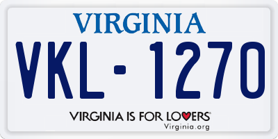 VA license plate VKL1270