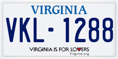 VA license plate VKL1288