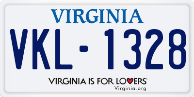 VA license plate VKL1328