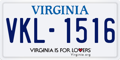 VA license plate VKL1516