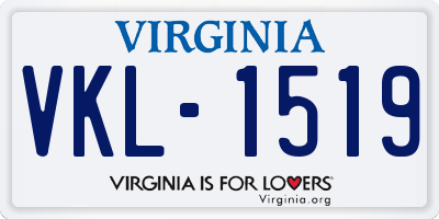 VA license plate VKL1519