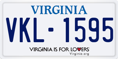 VA license plate VKL1595