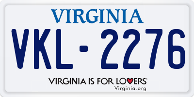 VA license plate VKL2276