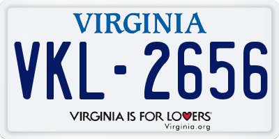 VA license plate VKL2656