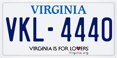 VA license plate VKL4440