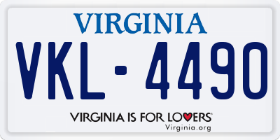 VA license plate VKL4490