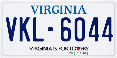 VA license plate VKL6044