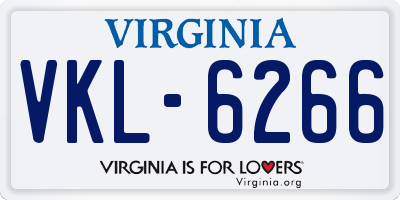 VA license plate VKL6266