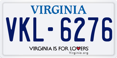 VA license plate VKL6276
