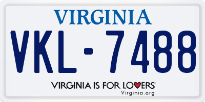 VA license plate VKL7488