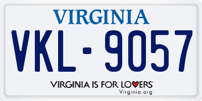 VA license plate VKL9057