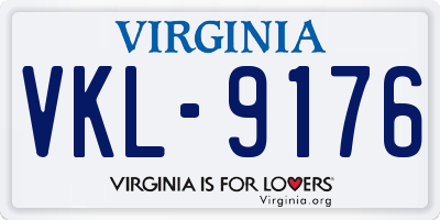 VA license plate VKL9176