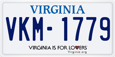 VA license plate VKM1779