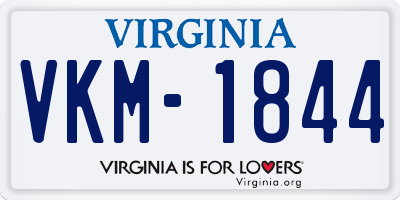 VA license plate VKM1844