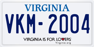 VA license plate VKM2004