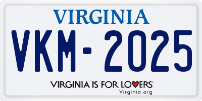 VA license plate VKM2025