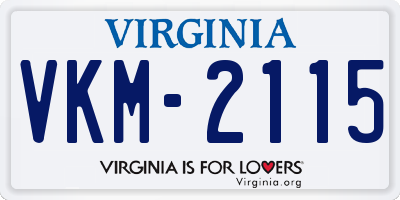 VA license plate VKM2115