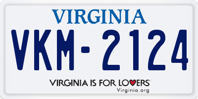 VA license plate VKM2124